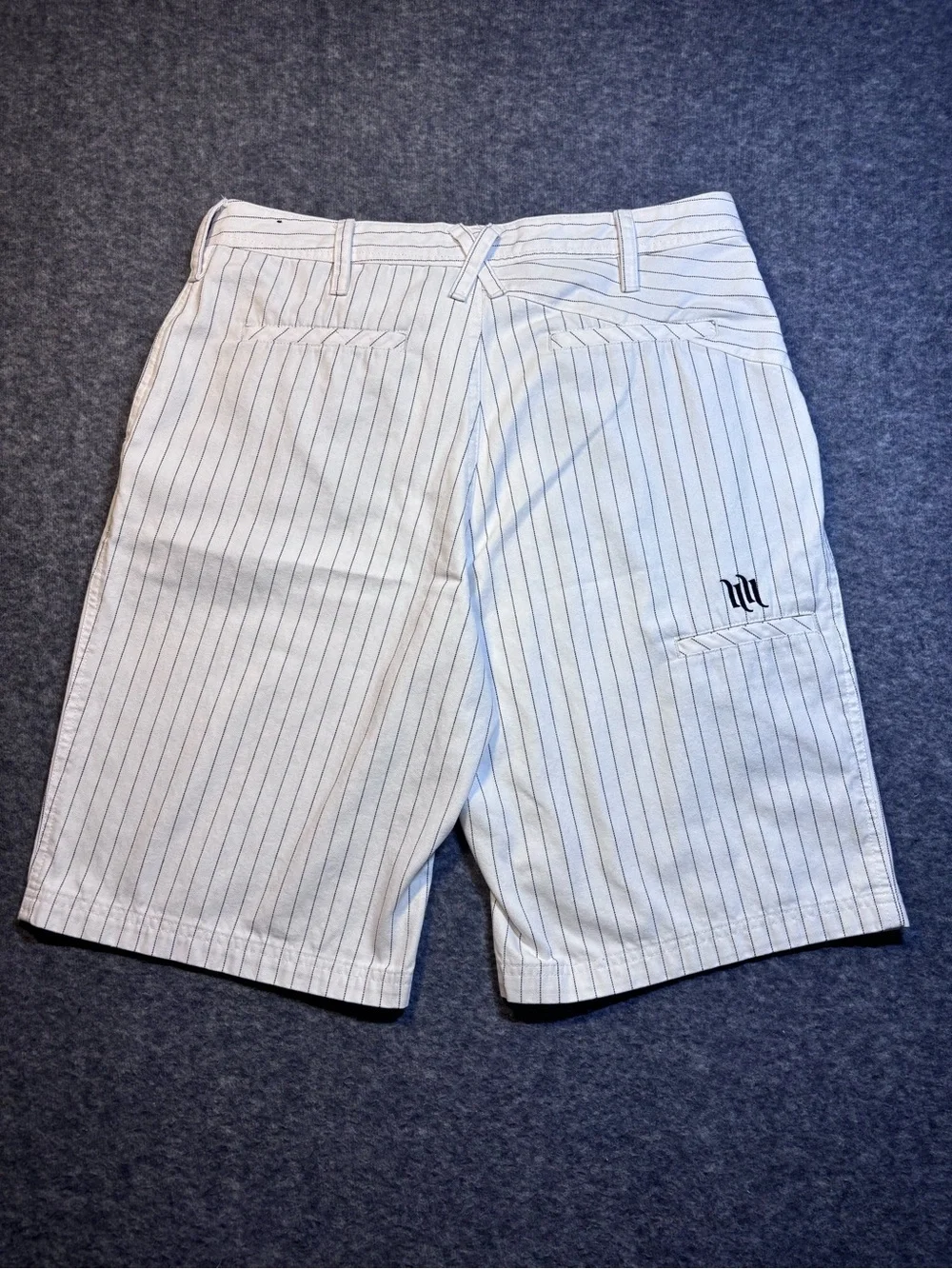 Hart and Huntington White Pinstripe Shorts